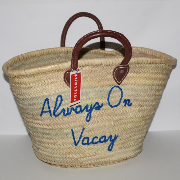 Poolside Handbags - POOLSIDE ALWAY VACCAY SHORT HANDLE STRAW BEACH BAG